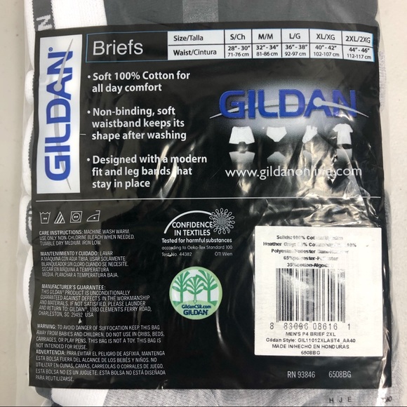 Gildan Men’s Briefs 2XL 4 Pack - Picture 6 of 8